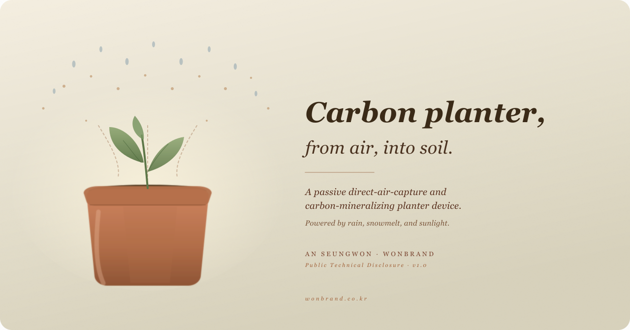 The Passive Carbon-Capture and Mineralizing Planter