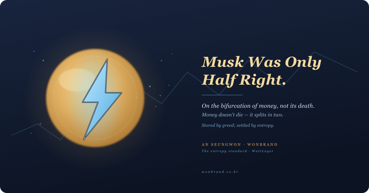 Musk Was Only Half Right — On the Bifurcation of Money