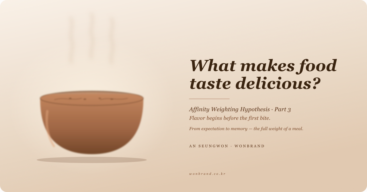 What Makes Food Taste Delicious? — Affinity Weighting Part 3